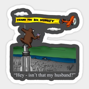 Funny Spectickles King Kong Marriage Humor Sticker